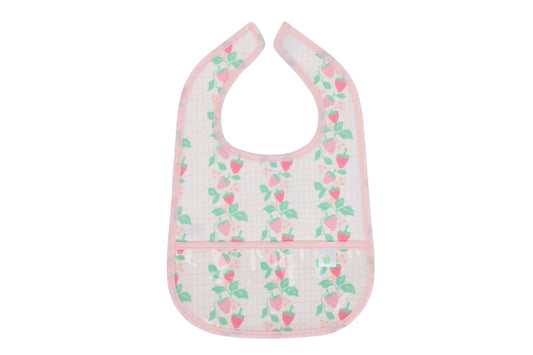 Apple of My Isla The Wipe It Bib- Strawberries