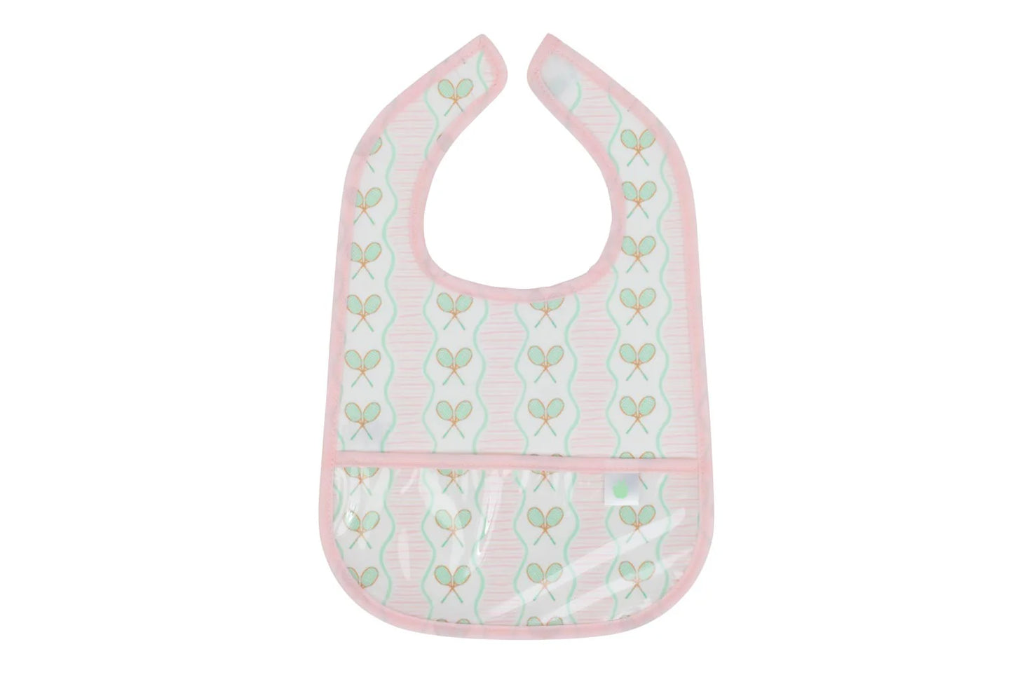 Apple of My Isla The Wipe It Bib- Tennis