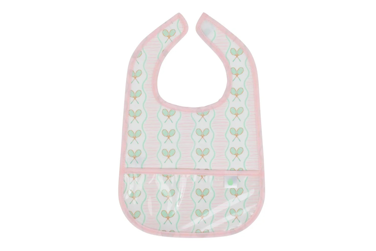 Apple of My Isla The Wipe It Bib- Tennis