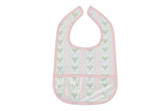 Apple of My Isla The Wipe It Bib- Tennis