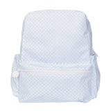 Apple Of My Isla Blue Gingham Large Backpack