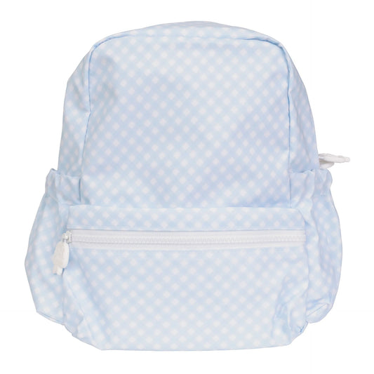 Apple Of My Isla Blue Gingham Small Backpack