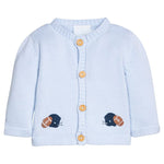 Little English Football Helmet Crochet Cardigan