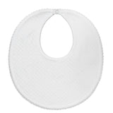 Nellapima Milano Baby Bib- White Picot Trim