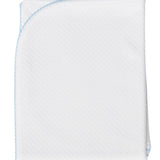 Nellapima Milano Baby Blanket- Blue Picot Trim