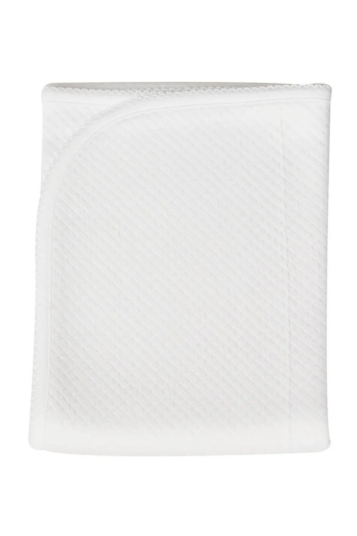 Nellapima Milano Baby Blanket- White Picot Trim