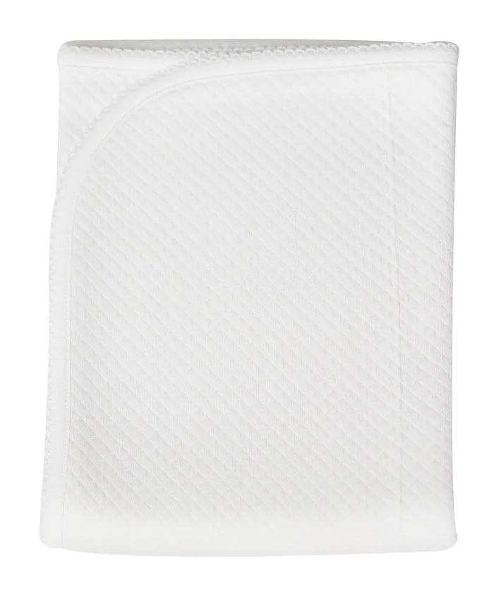 Nellapima Milano Baby Blanket- White Picot Trim
