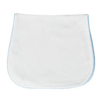 Nellapima Milano Baby Burp Cloth- Blue Picot Trim