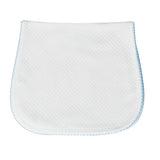 Nellapima Milano Baby Burp Cloth- Blue Picot Trim