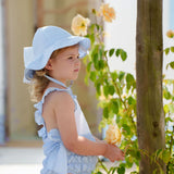 Mini Blue Gingham Sunny Hat