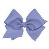 King Grosgrain Hair Bow with Center Knot - Bluebird