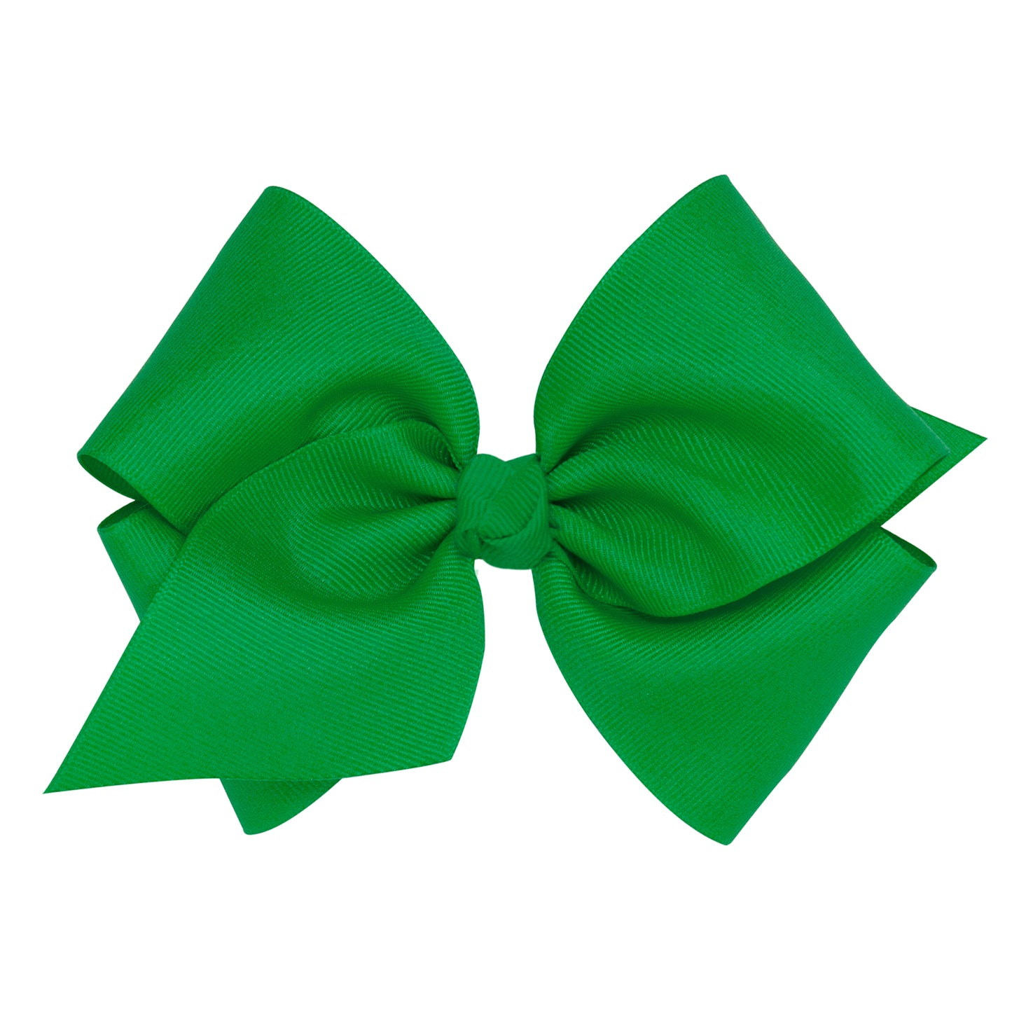 King Grosgrain Hair Bow with Center Knot - Green