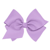 King Grosgrain Hair Bow with Center Knot - Light Orchid
