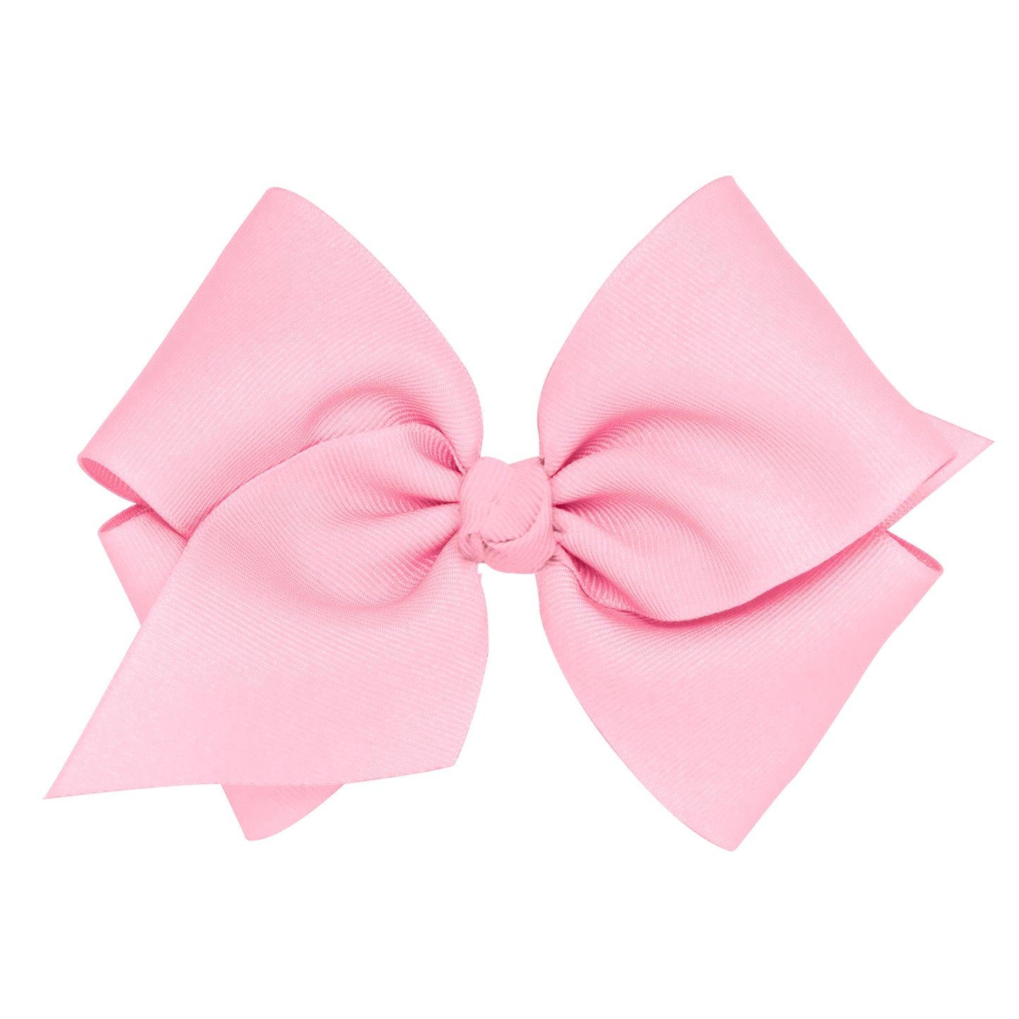 King Grosgrain Hair Bow with Center Knot - Pearl Pink