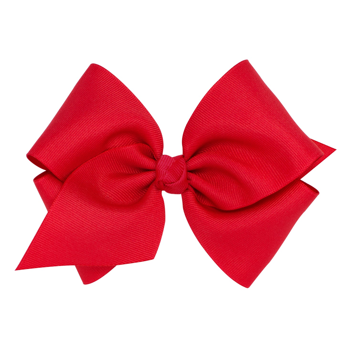 King Grosgrain Hair Bow with Center Knot - Red