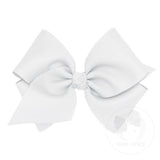 Wee Ones Mini King Classic Grosgrain Bow- White