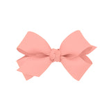 Mini Grosgrain Hair Bow with Center Knot - Seashell