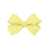 Wee Ones Mini Grosgrain Hair Bow with Center Knot - Light Yellow