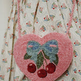 Beaded Heart Bag- Amarena