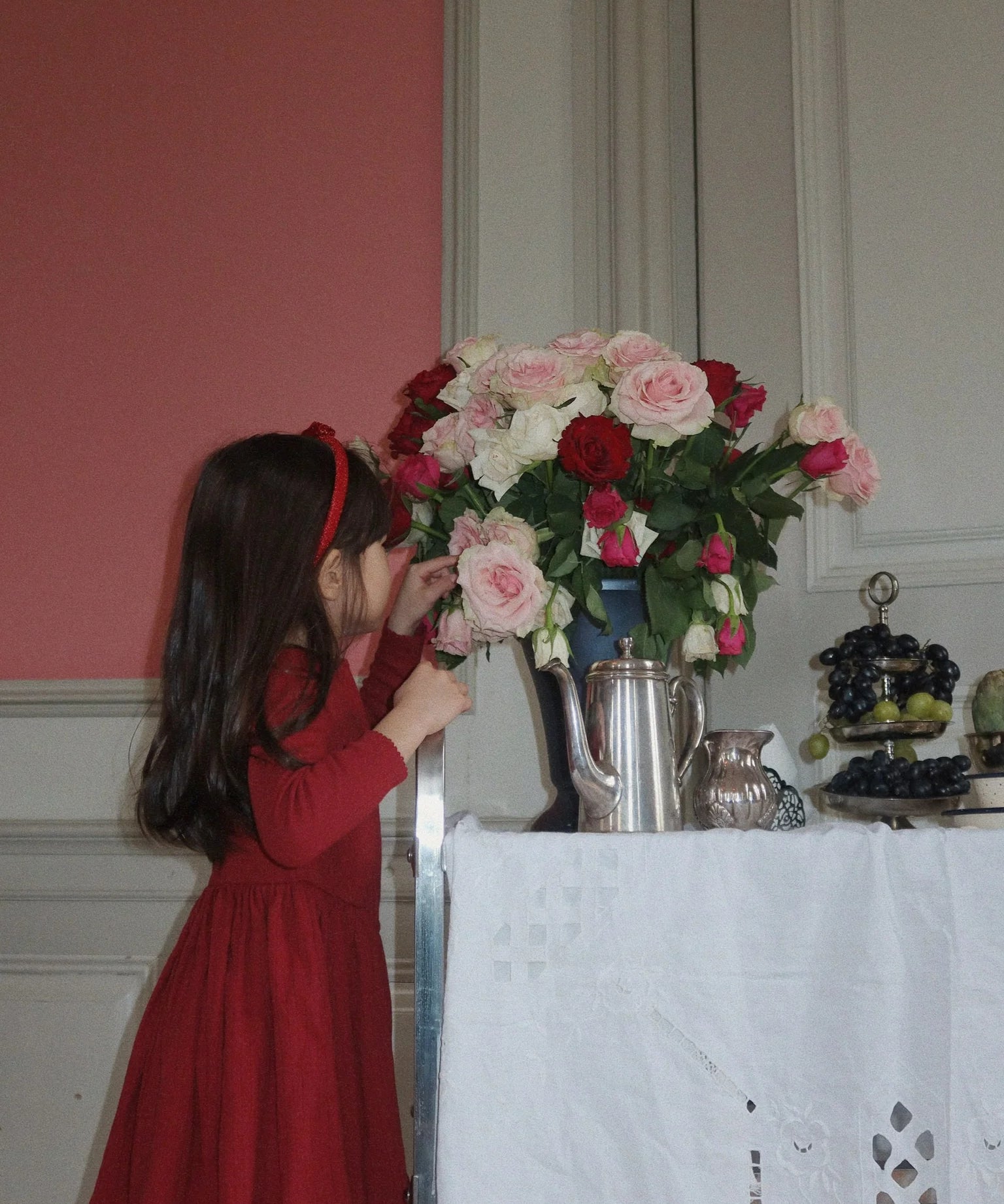 Minnie Dress- Red Dahlia