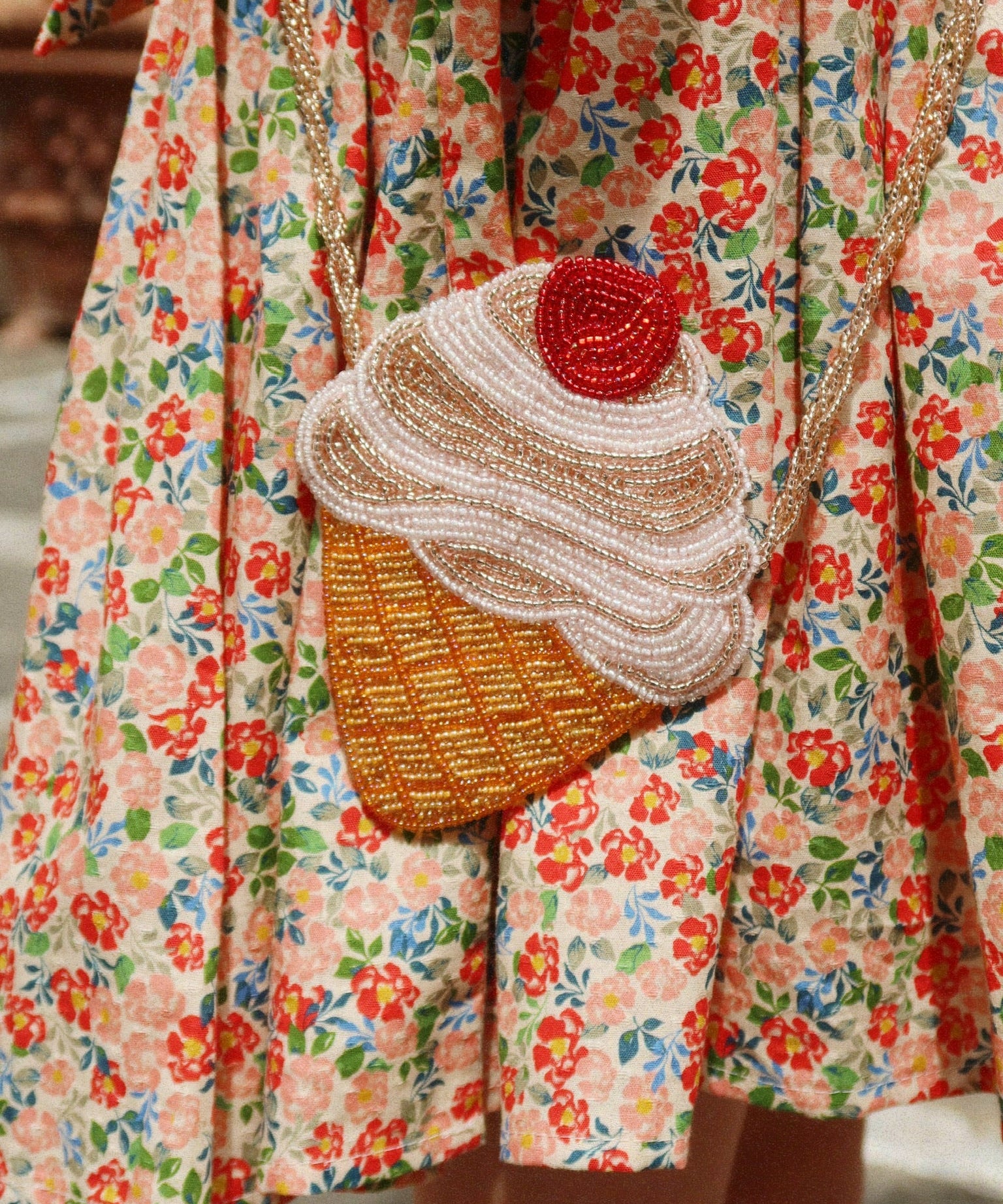 Konges Slojd Beaded Ice Cream Shoulder Bag