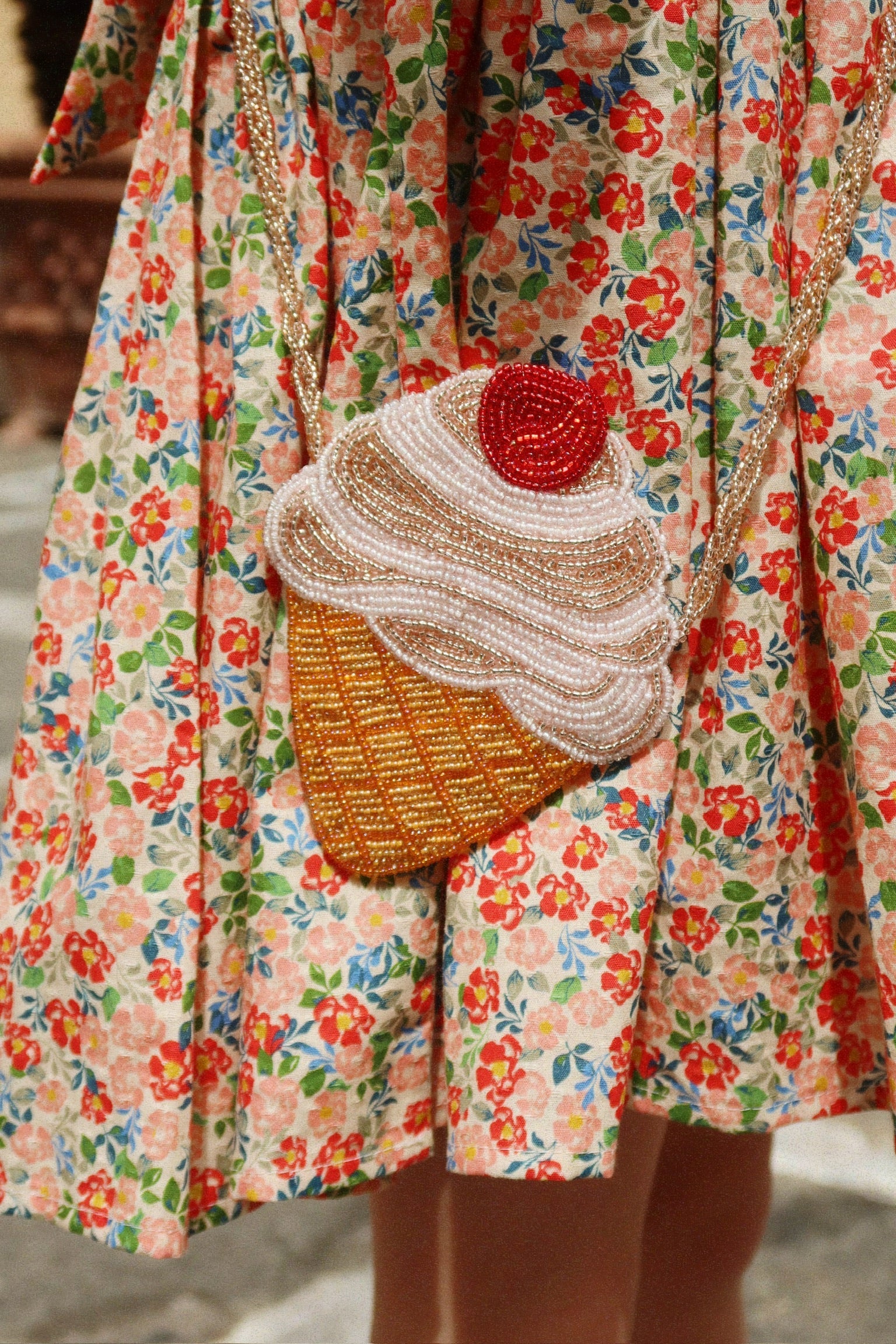 Konges Slojd Beaded Ice Cream Shoulder Bag