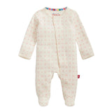 Magnetic Me Magnetic Footie- Heart & Bow Pointelle