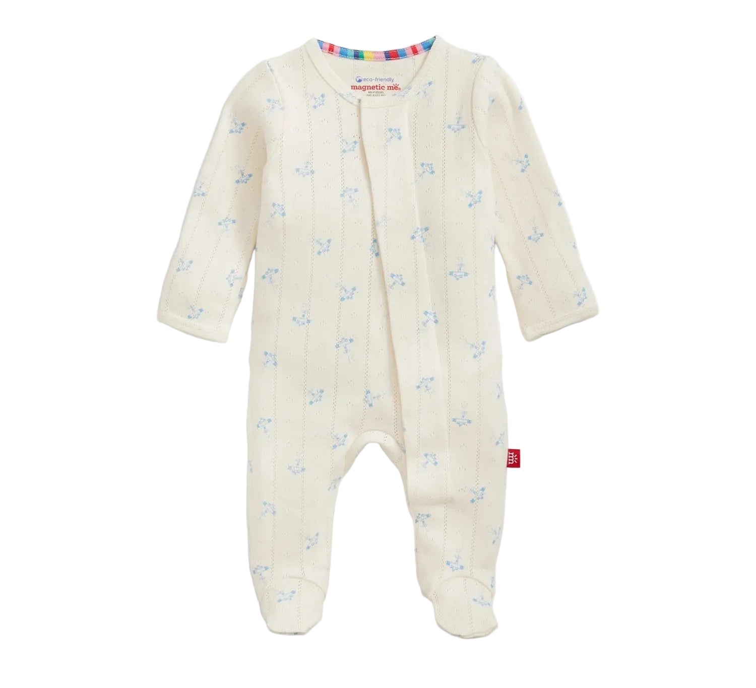 Magnetic Me Magnetic Footie- Airplanes Pointelle