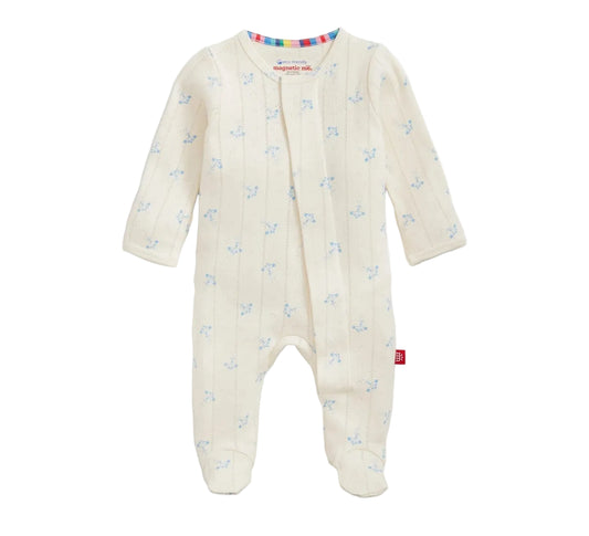 Magnetic Me Magnetic Footie- Airplanes Pointelle