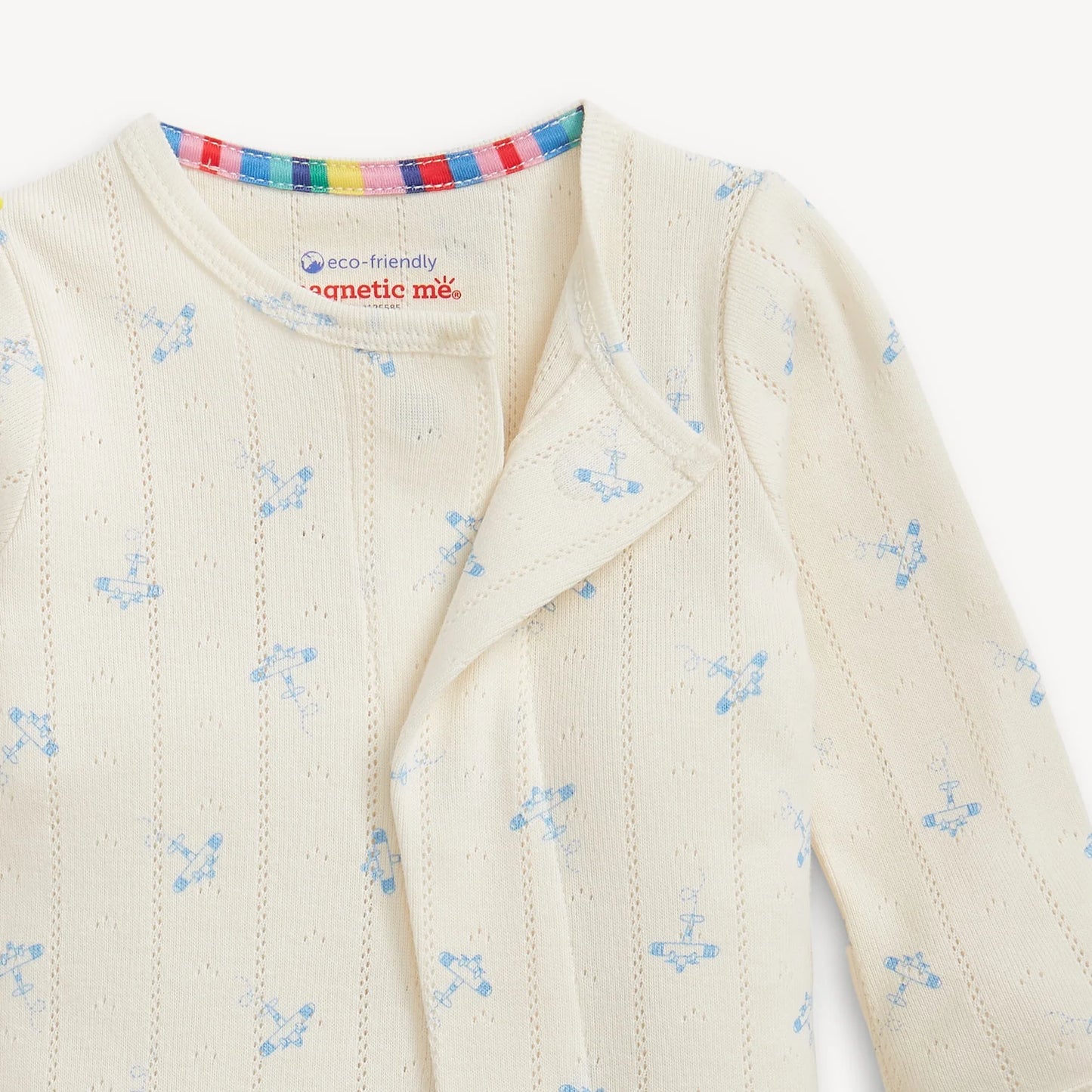 Magnetic Footie- Airplanes Pointelle