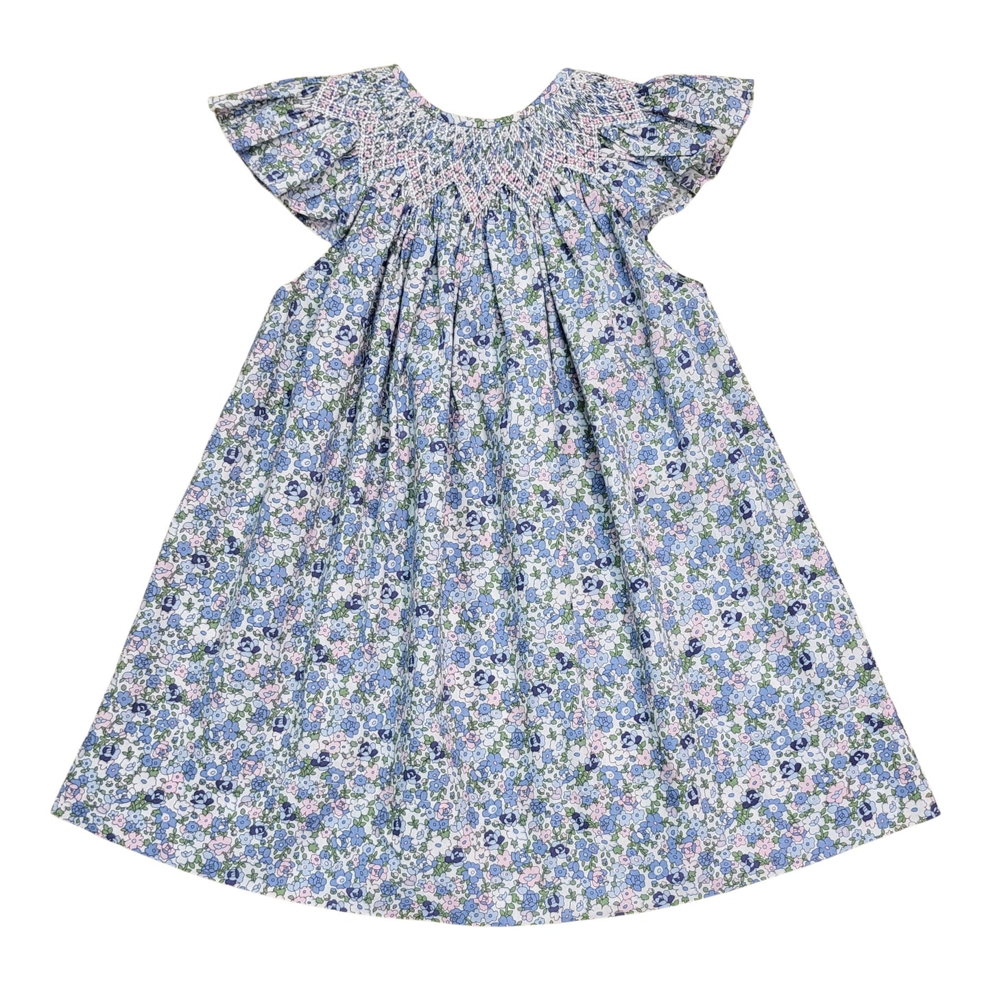 Sweet Dreams Maya Blue Floral Smocked Dress