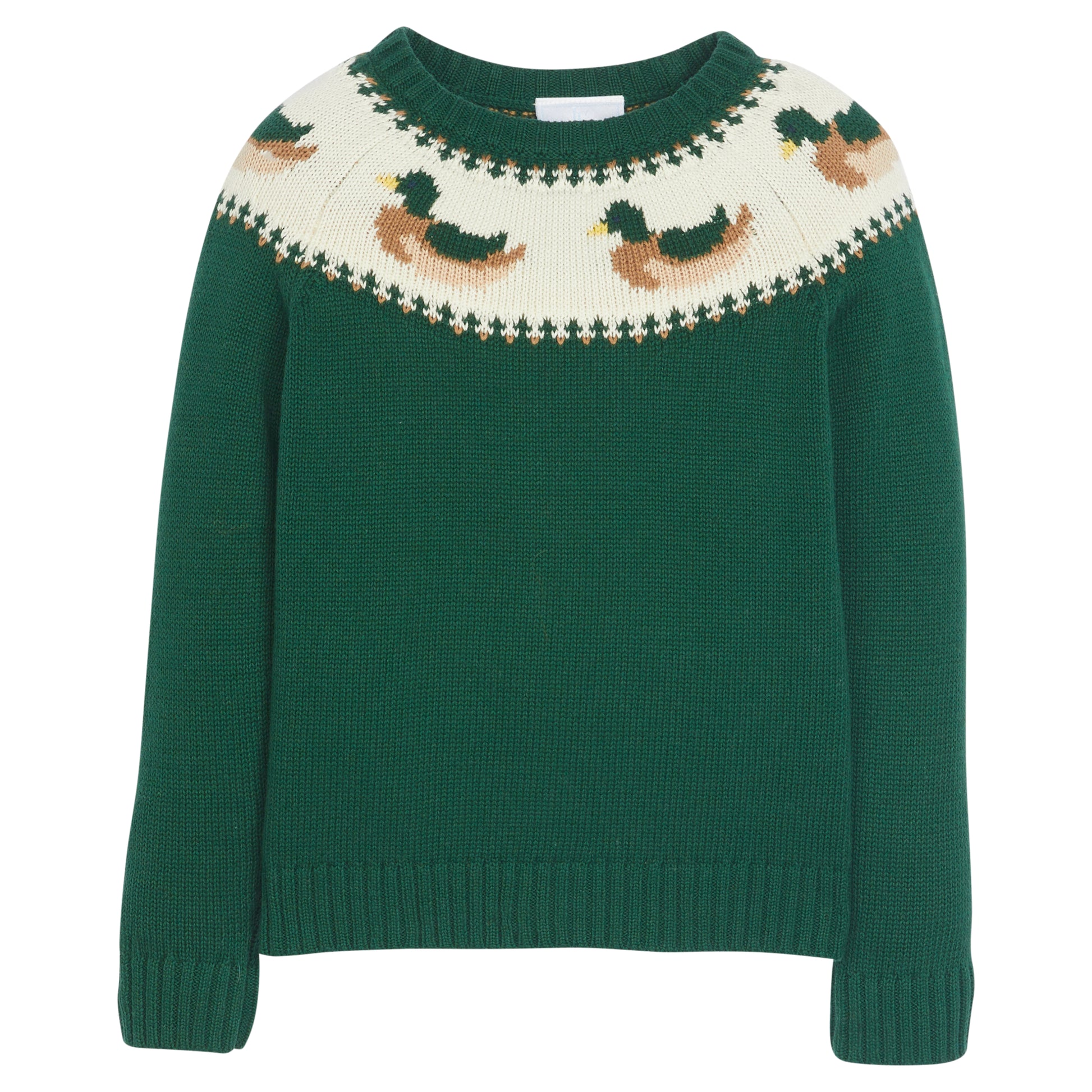 Little English Fair Isle Sweater- Mallard