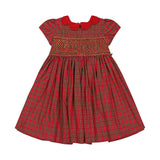 Marguerite Red Tartan Smocked Dress