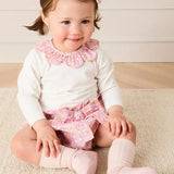 Nellie Floral Bow Detail Bloomers in Pink