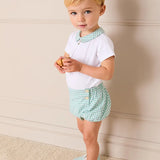 Lucas Check Button Detail Bloomers in Green