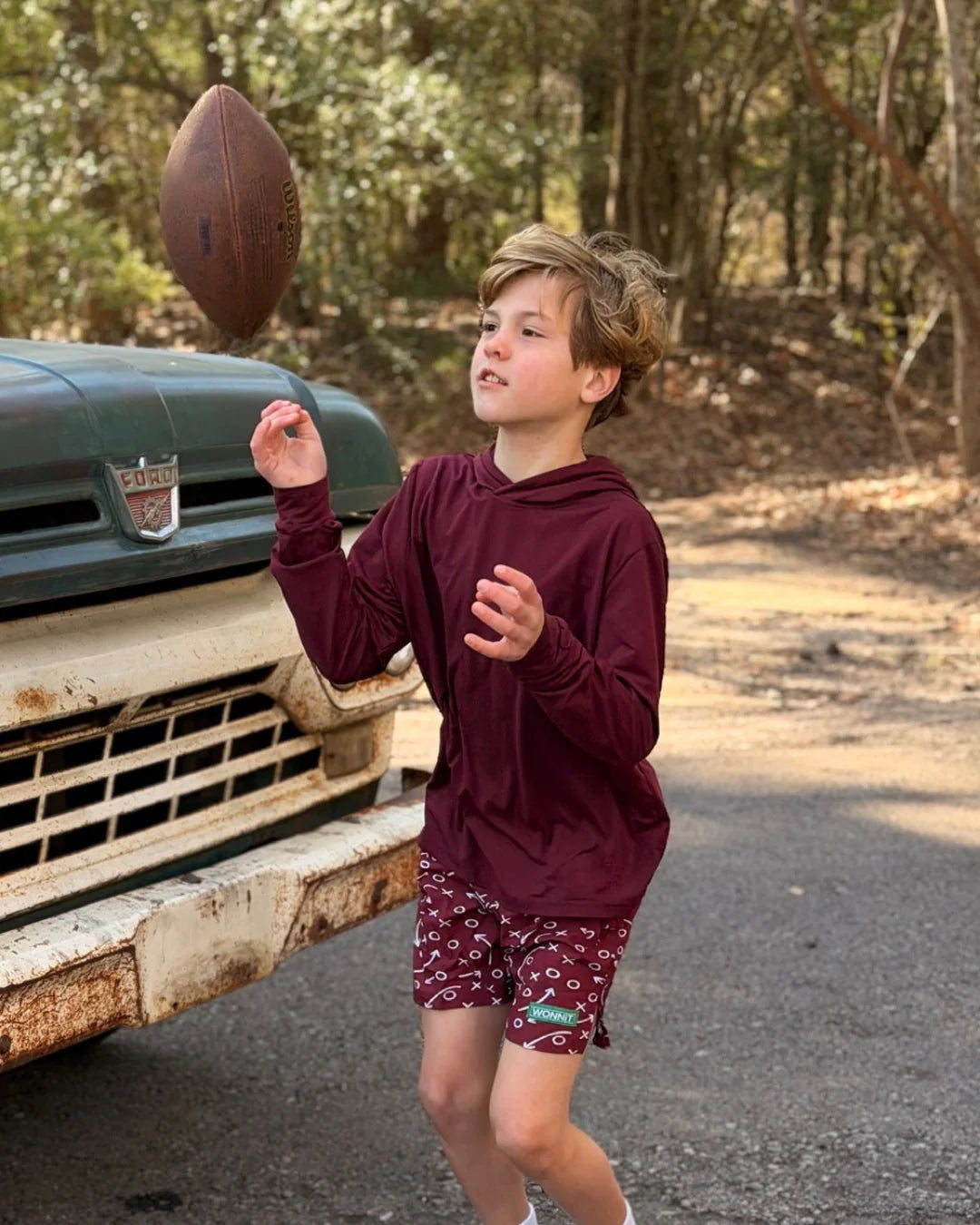 WONNiT Gettin' Route-Y Shorts- Maroon