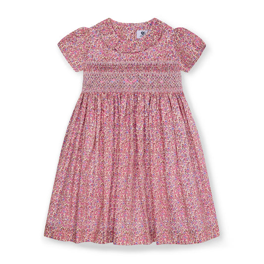 Question Everything Smocked Floral Girls Dress