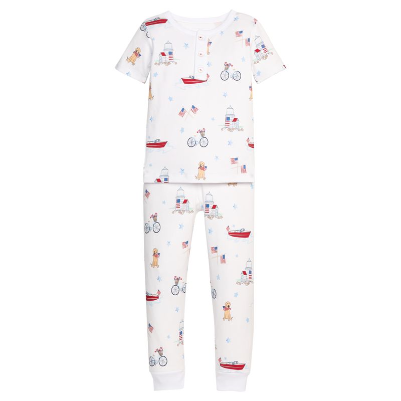 Little English Short Sleeve Printed Jammies - Coastal Summer