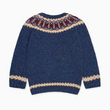 La Coqueta Dark Blue Merino Fair Isle Kids Sweater Jumper