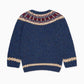 La Coqueta Dark Blue Merino Fair Isle Kids Sweater Jumper