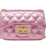 Zomi Gems Metallic Classic Mini Purse - Light Pink