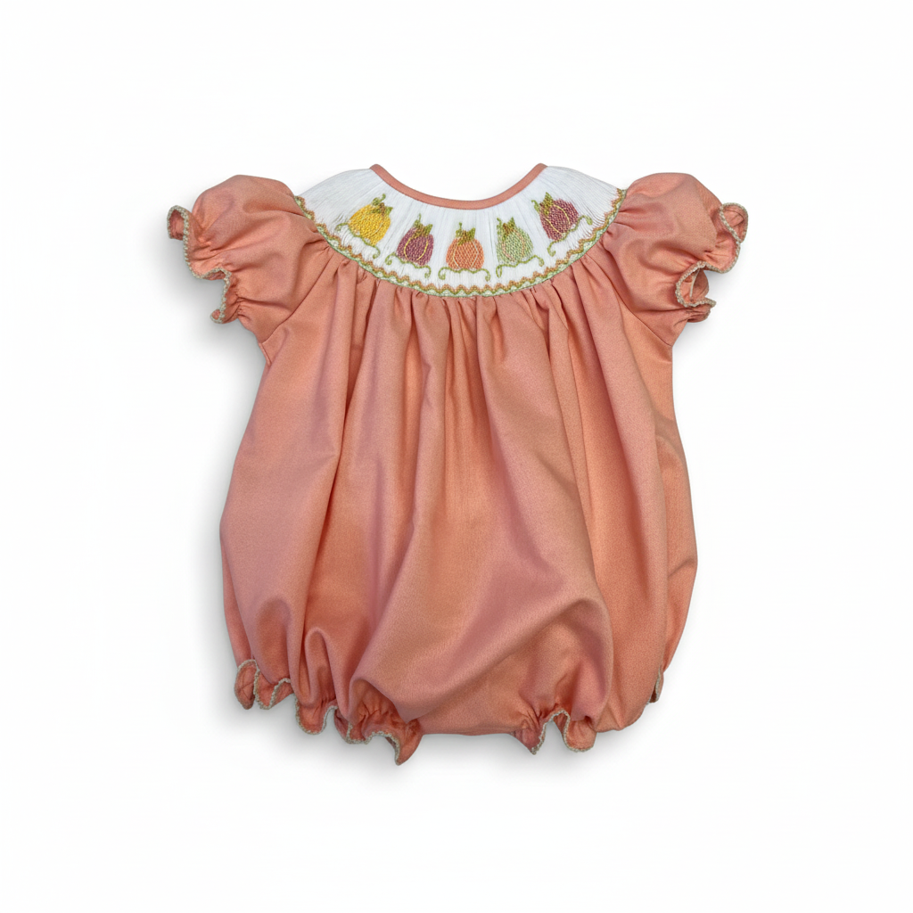 Pumpkin Smocked Bishop Bubble