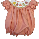 Pumpkin Smocked Bishop Bubble