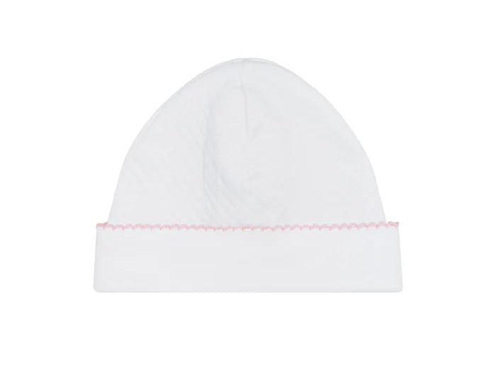 Nellapima Milano Baby Hat- Pink Picot Trim