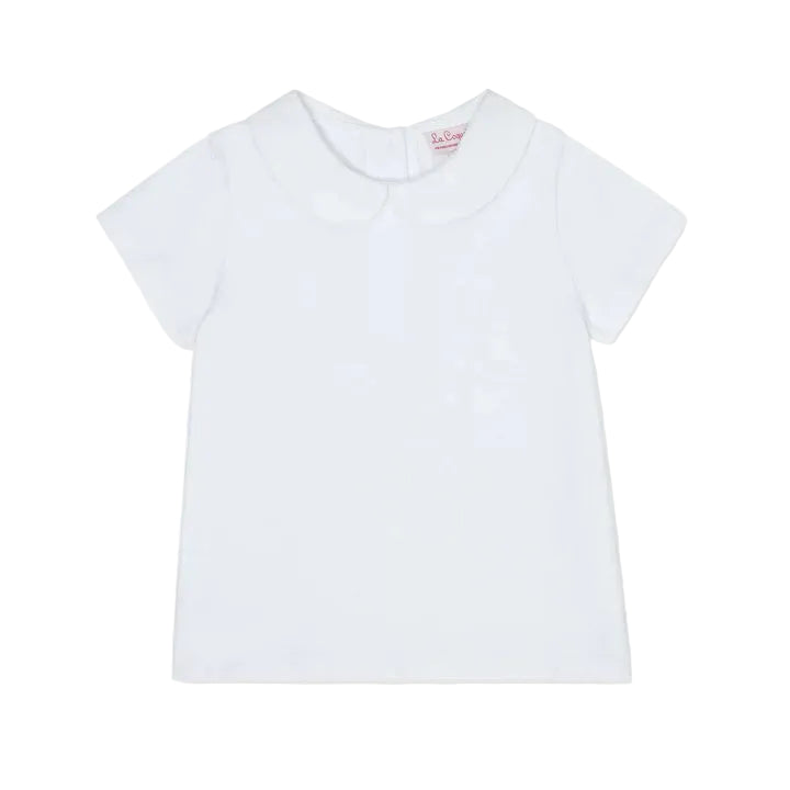 La Coqueta White Milo Cotton Baby Top