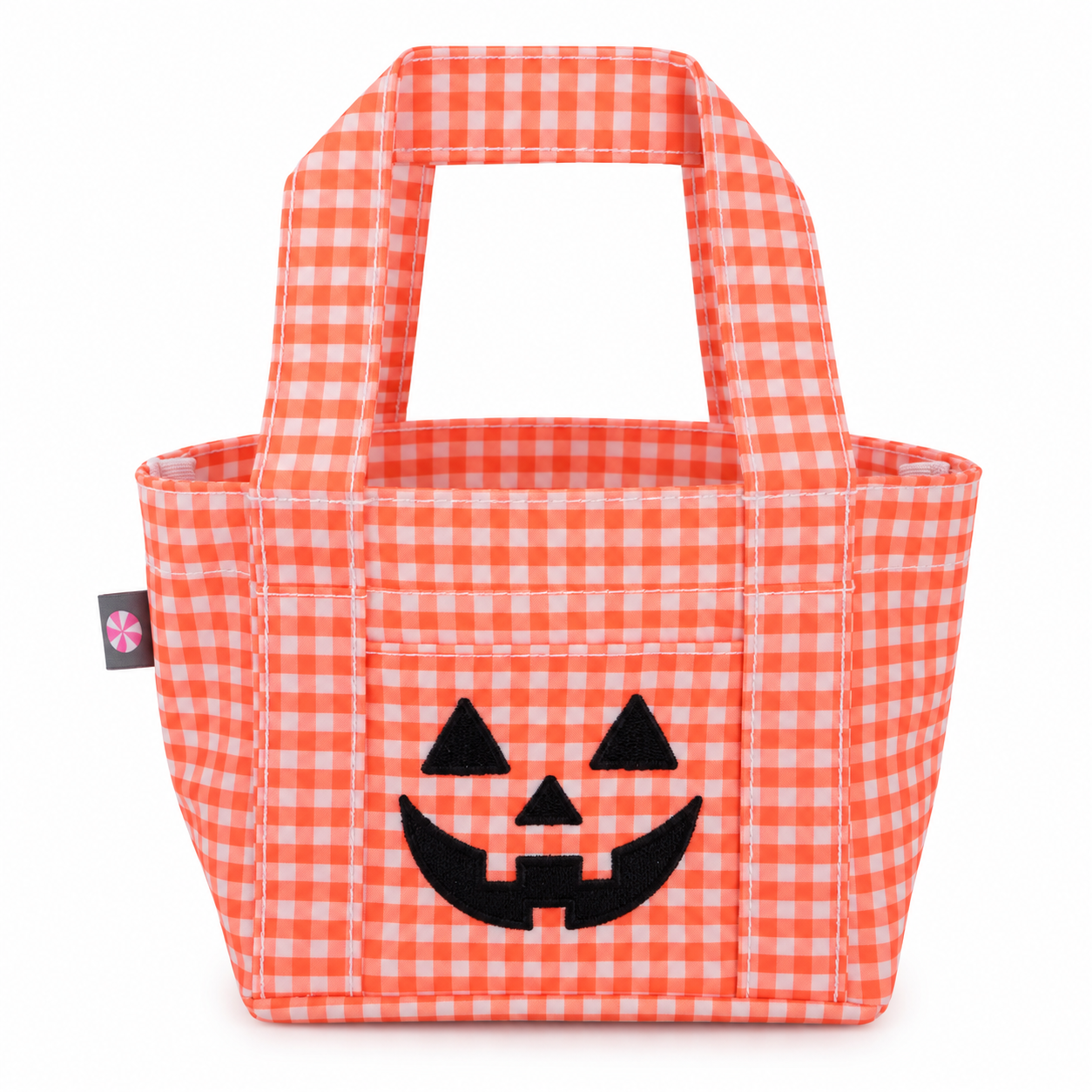 Bright Orange Trick or Treat Tiny Tote made by Mint