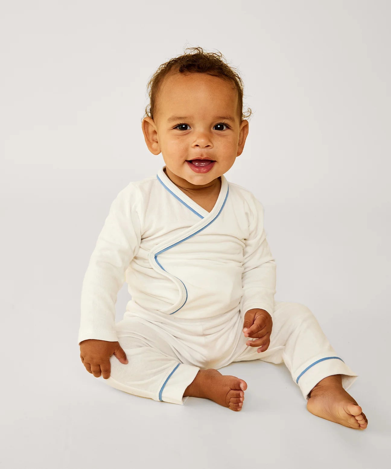 Oso & Me Andy Baby Legging- Blue Piping 
