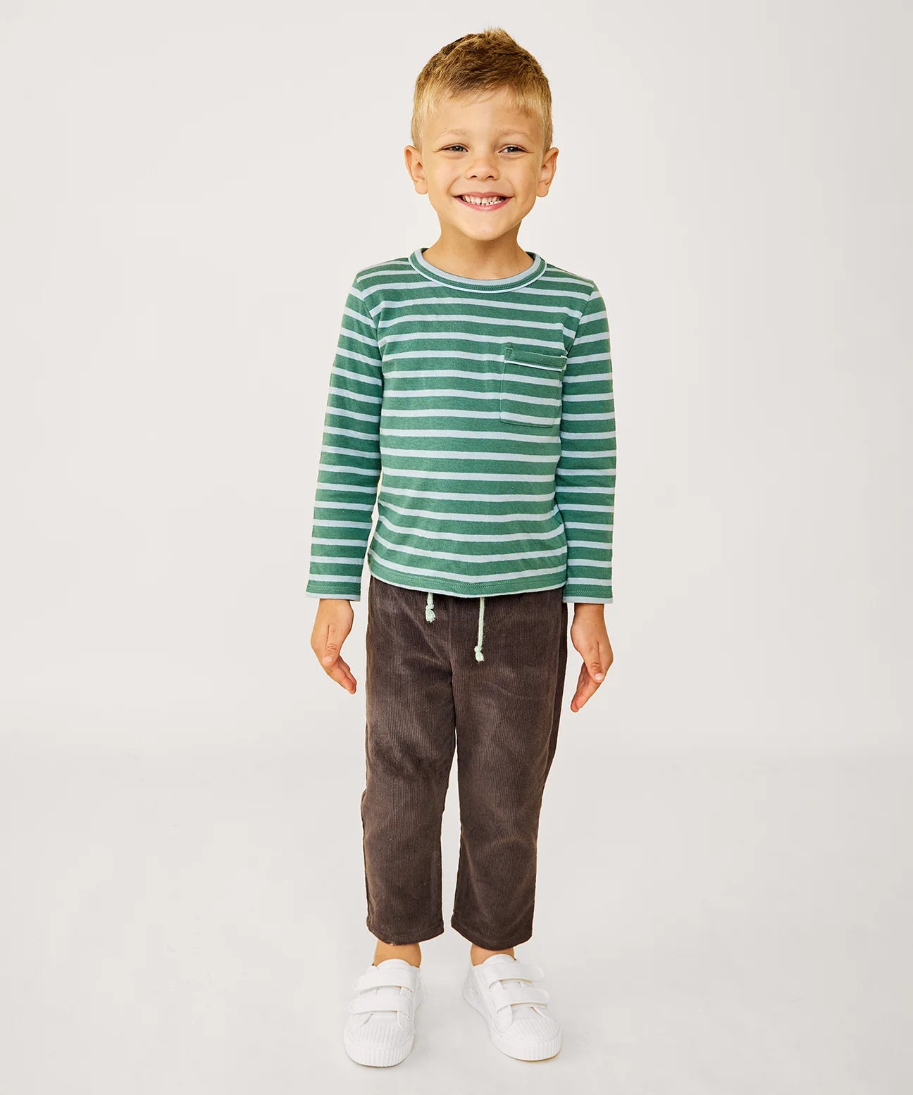 Oso & Me Edward T-Shirt- Forest Stripe