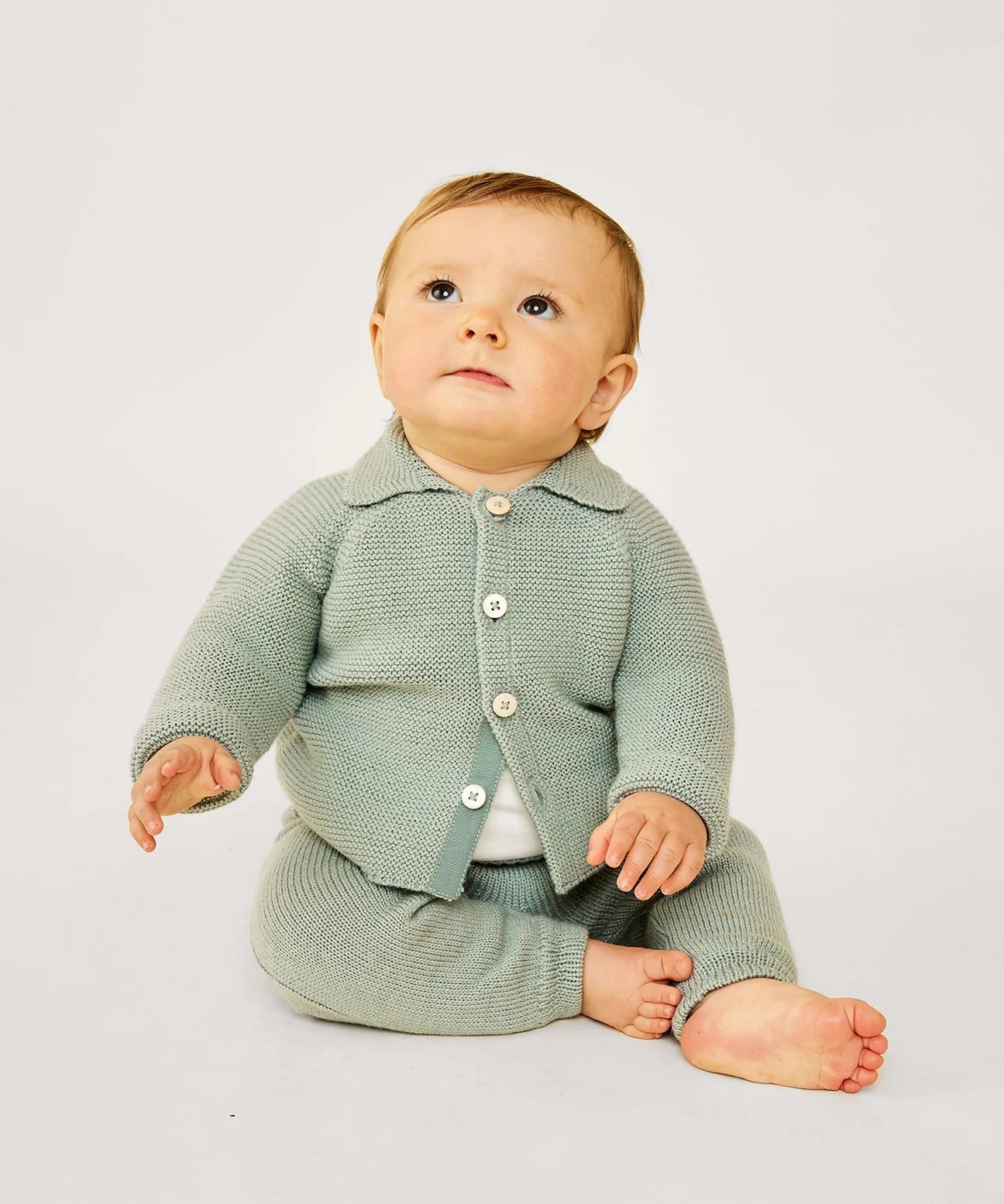Oso & Me Paz Baby Jacket- Seafoam