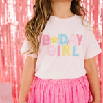 Sweet Wink Birthday Girl Rhinestone Patch Short Sleeve T-Shirt- Ballet